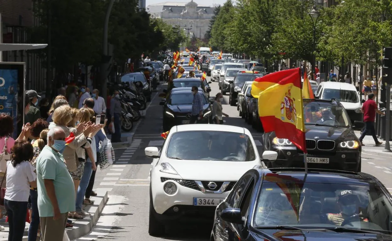 Coronavirus en Valladolid La caravana de Vox ya circula por las